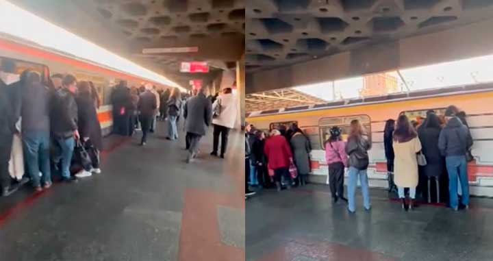 Մետրոյում խայտառակ վիճակը շարունակվում է․ քաղաքացիները չեն տեղավորվում գնացքի վագոններում (Տեսանյութ)