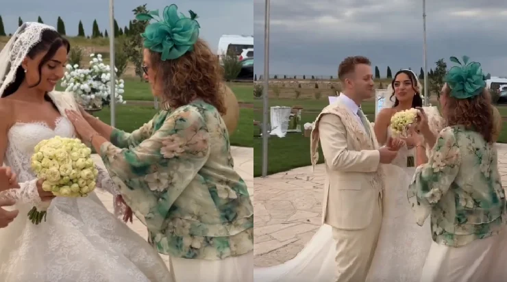 Evelina Khanoyan’s mother-in-law welcomed the couple with honey and lavash